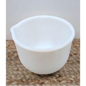 Vintage Glassbake White Milk Glass Mixing Bowl‎ Spout Sunbeam Mixmaster 20CJ USA